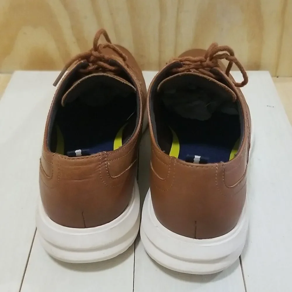 Cole Haan Grand+ Tan/Ivory Leather Wingtip Oxfords Sz 11